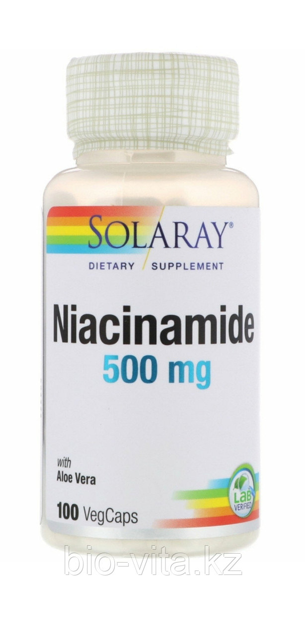 Ниацинамид Витамин В3 Никотинамид. Niacinamide 500 мг. 100 капсул.