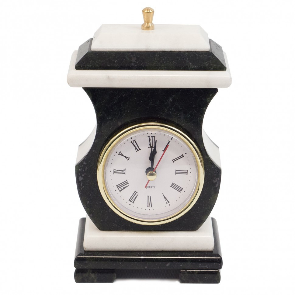 Часы со шкатулкой "Ретро" мрамор змеевик 117503 - фото 1 - id-p80870429