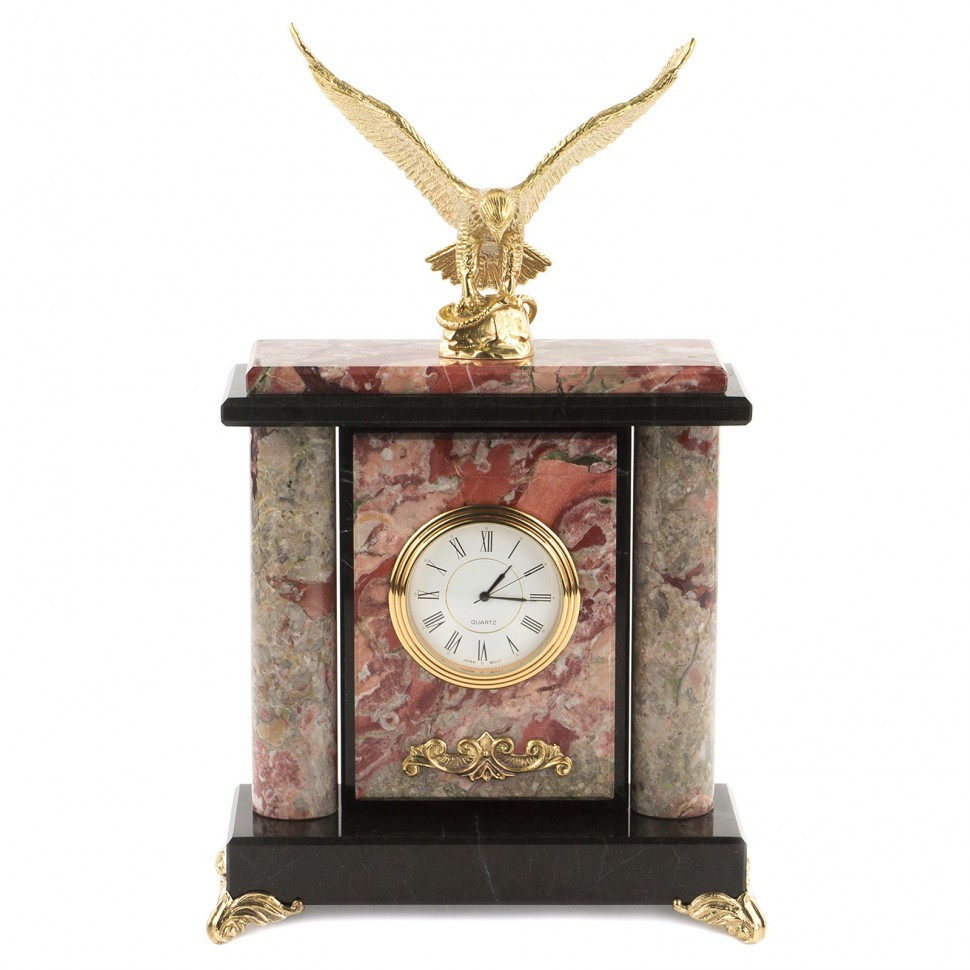 Декоративные часы "Орел" камень креноид бронза 119989 - фото 1 - id-p80870544