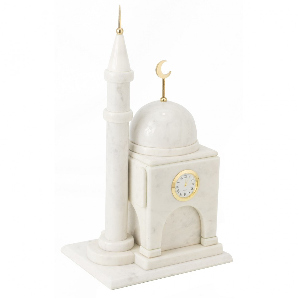Оригинальные часы "Мечеть" из натурального белого мрамора - фото 2 - id-p80870516