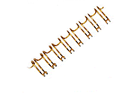 Переплетная пружина QP 3:1 A4 size 1/4" (6,4мм/30, 100шт, металл, Yellow)