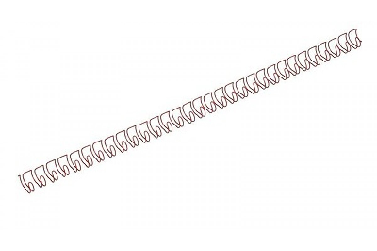 Переплетенная пружина iBind 3:1 A4 size 1/4" (6,4мм/30, 100шт, металл, Red)