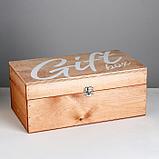 Ящик деревянный подарочный Gift box, 35 × 20 × 15 см, фото 2