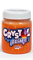 Слайм сверкающий Crystal slime апельсиновый, 250г