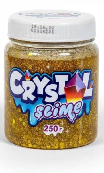 Слайм сверкающий Crystal slime золотой, 250г - фото 1 - id-p82205863