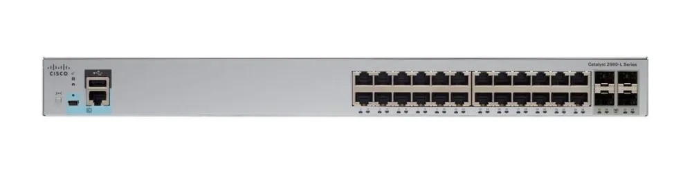 Cisco WS-C2960L-24TS-LL Коммутатор 24 x GE RJ-45, 4 x SFP, LAN Lite
