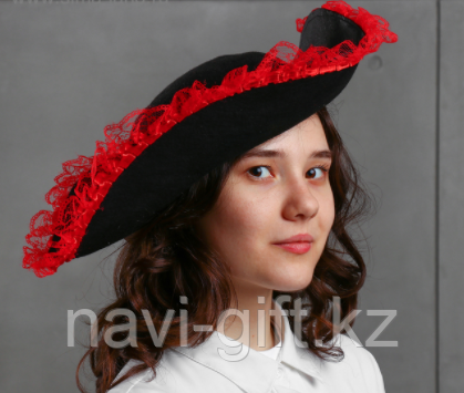 Карнавальная шляпа «Пиратка», с каймой, р-р 56-58 - фото 1 - id-p82230370