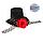 Карнавальная шляпка «Цилиндр», с лентой в горошек, на резинке, цвета МИКС, фото 2