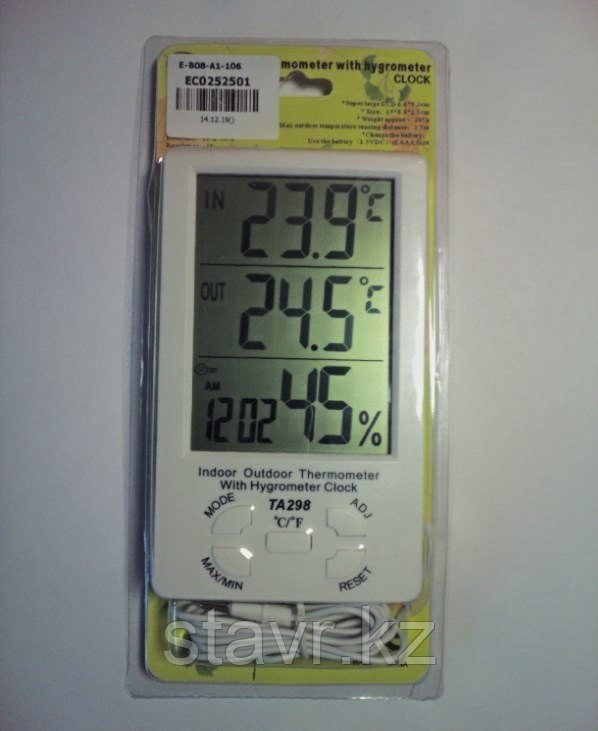 Электронный термометр, гигрометр, часы max-min TA-298 - фото 3 - id-p82230648