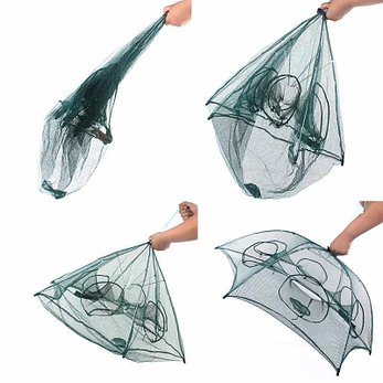 Рыболовный верша-паук  Ловушка для рыбалки раскладной зонтик с шестью входами, фото 2