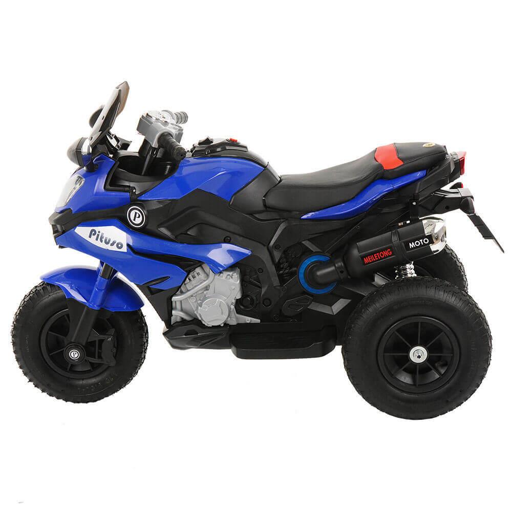 PITUSO: Электромотоцикл HLX2018/2, 12V/7Ah*1,колеса надув.,108х46х76 см, Blue/ Синий (музыка,свет)