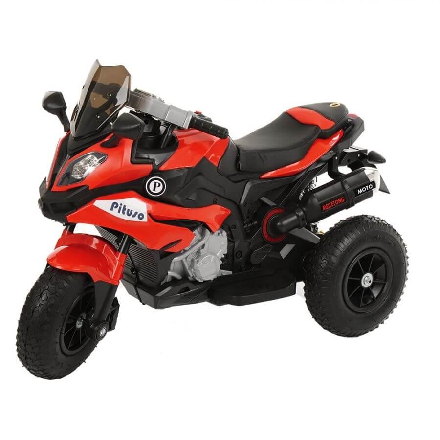 PITUSO: Электромотоцикл HLX2018/2, 12V/7Ah*1,колеса надув.,108х46х76 см, Red/ Красный (музыка,свет)