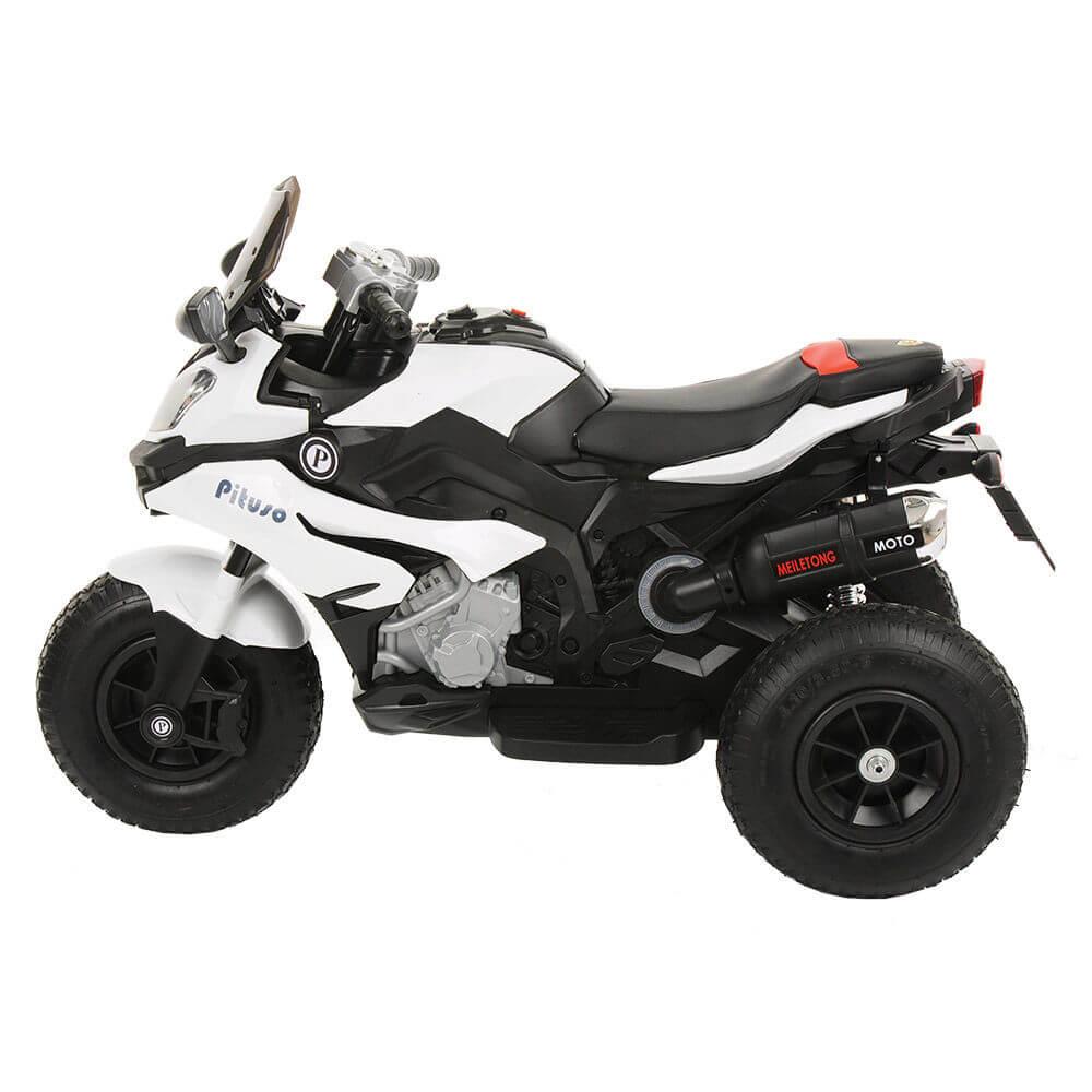 PITUSO: Электромотоцикл HLX2018/2, 12V/7Ah*1,колеса надув.,108х46х76 см, White/Белый (музыка,свет)