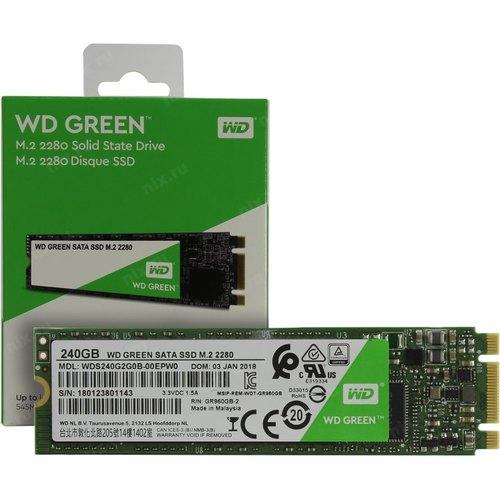 Твердотельный накопитель SSD WD Green 3D NAND 240Gb (WDS240G2G0B, 2.5")