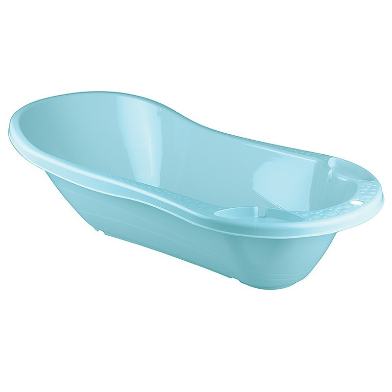 Maltex Ванночка детская Классик 100 см с пробкой и нескользящим ковриком голубая - фото 2 - id-p82239974
