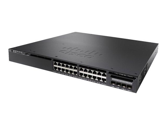 Cisco WS-C3650-24PS-L коммутатор Catalyst 3650 3 уровня, бюджет PoE 390W, 24 x GE RJ-45, 4 х SFP, 1 CON RJ-45 - фото 1 - id-p82252952