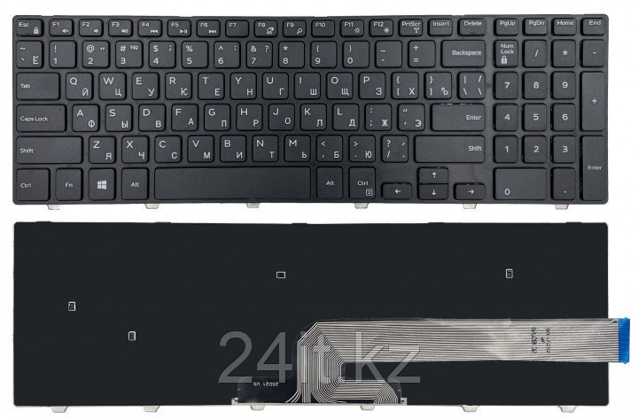 Клавиатура для ноутбука Dell Inspiron 15 5000 series/ 5547/ 5521/ 5542, series, RU, черная - фото 1 - id-p82253409