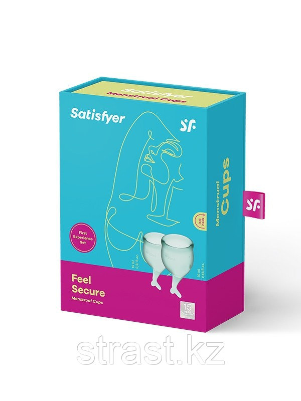 Satisfyer Feel Secure - набор менструальных чаш, 15 мл и 20 мл (Только доставка) - фото 1 - id-p81118913