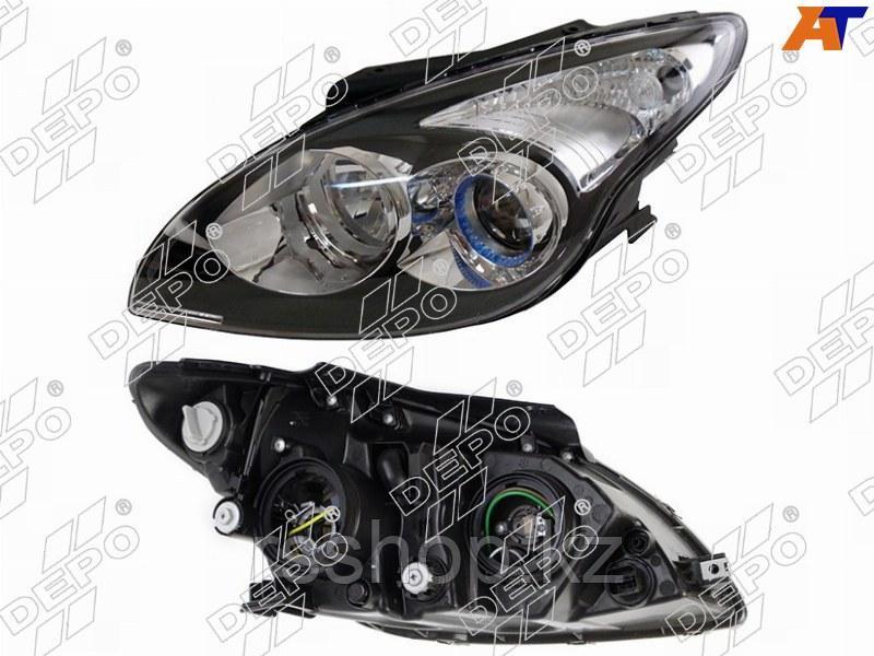 Фара HYUNDAI I30 07-12 черная с электрокоректором