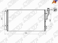 Радиатор кондиционера HYUNDAI SONATA 10- /GRANDEUR / AZERA 11- / KIA CADENZA 09- / OPTIMA 12-