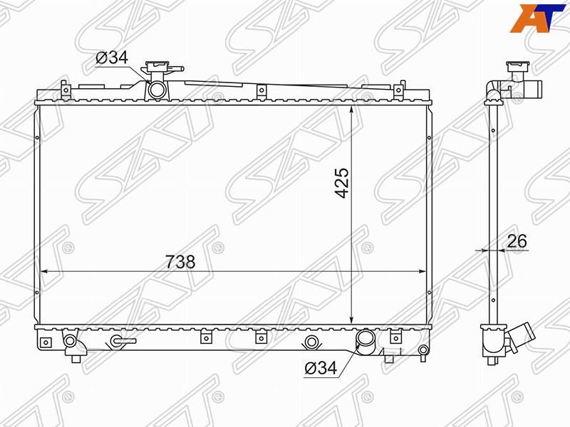 Радиатор TOYOTA VOXY /NOAH /IPSUM /AVENSIS VERSO 01- - фото 1 - id-p82258862