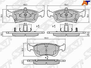 Колодки тормозные перед TOYOTA AVENSIS #T220 97-03