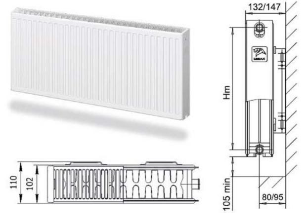 Радиатор отопительный стальной панельный LEMAX C22 500x1500 - фото 2 - id-p82240050