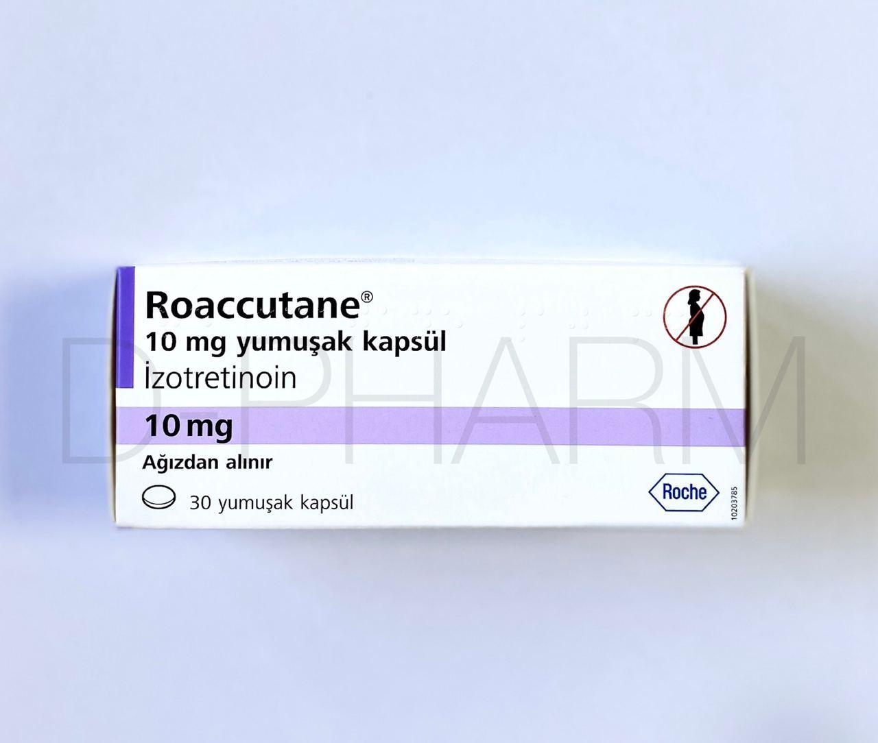 Роаккутан Изотретиноин 10 мг 30 капсул (Roaccutane Isotretinoin) - фото 1 - id-p82277059