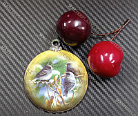 Новогодняя елочная игрушка деревянная (Шарик №10)