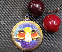 Новогодняя елочная игрушка деревянная (Шарик №15)