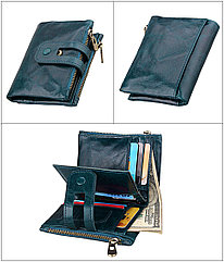Кожаное портмоне от воровства с карточек - технология RFID. Подарок!