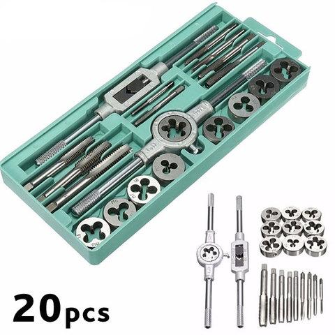 Набор метчиков и плашек для резьбы Tap and DIE SET (20 предметов) - фото 1 - id-p62006812