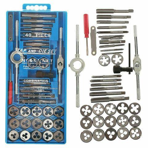 Набор метчиков и плашек для резьбы Tap and DIE SET (20 предметов) - фото 2 - id-p62006812