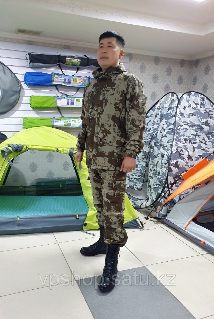 Демисезонный камуфляжный костюм окрас Грунт, для охоты, для рыбалки