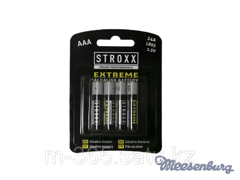 Батарейка STROXX ALKALINE AAA/LR03/24A ULTRA PREMIUM 1,5V