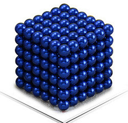 Магнитный Неокуб Синий. Neocube. 216 шариков. Диаметр 5 мм. Головоломка. Конструктор. Антистресс.