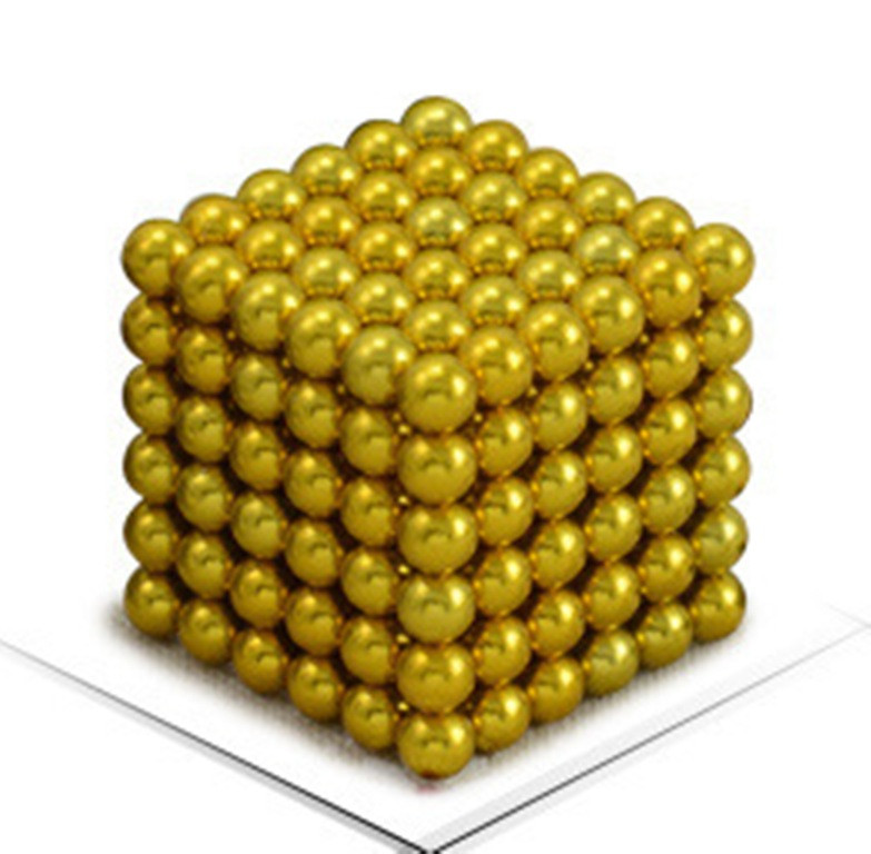 Магнитный Неокуб Желтый. Neocube. 216 шариков. Диаметр 5 мм. Головоломка. Конструктор. Антистресс.