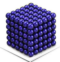 Neocube. Магнитный Неокуб Синий. 216 шариков. Диаметр 5 мм. Головоломка. Конструктор. Антистресс.