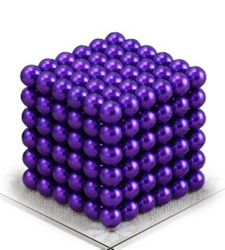 Neocube - магнитный Неокуб фиолетовый. 216 шариков. Диаметр 6 мм. Головоломка. Конструктор. Антистресс.