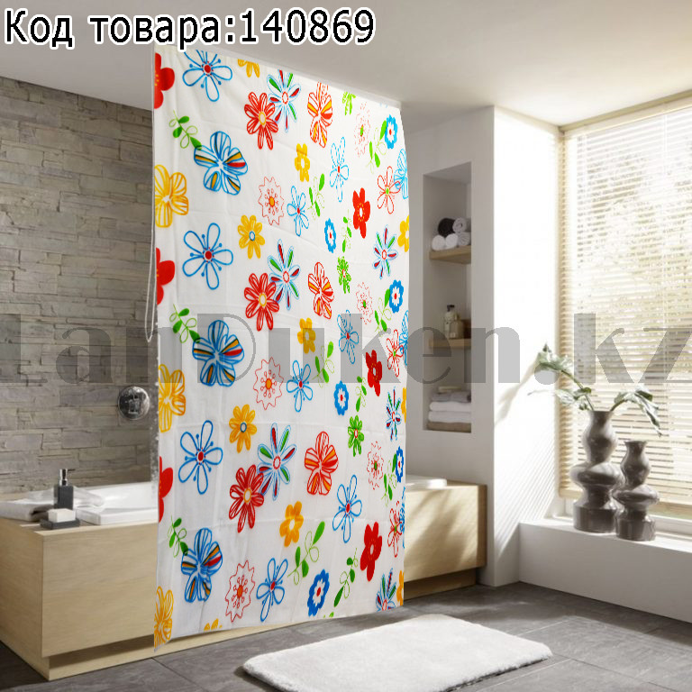 Водонепроницаемая тканевая шторка для ванной Waterproof Shower Curtain AX-YL18 180x180 см