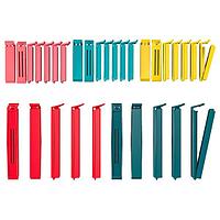 БЕВАРА Зажим для пакетов, 30 штук, разные цвета/разные размеры