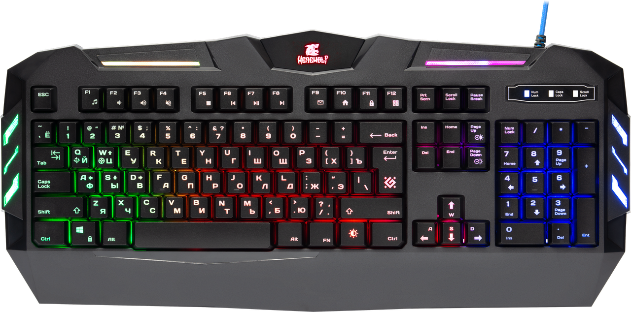Клавиатура проводная игровая Defender Werewolf GK-120DL (Черный)
