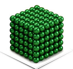 Neocube - магнитный Неокуб Зеленый. 216 шариков. Диаметр 6 мм. Головоломка. Конструктор. Антистресс. Kaspi RED