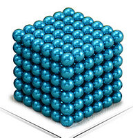 Neocube - магнитный Неокуб Голубой. 216 шариков. Диаметр 6 мм. Головоломка. Конструктор. Антистресс. Kaspi RED