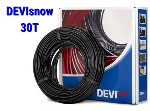 Двухжильный нагревательный кабель для наружных установок DEVIsnow™ 30T(30 Вт/м)(DEVIflex DTCE-30) размер 3,4м2
