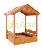 Детская песочница IgraGrad с деревянной крышей, фото 3