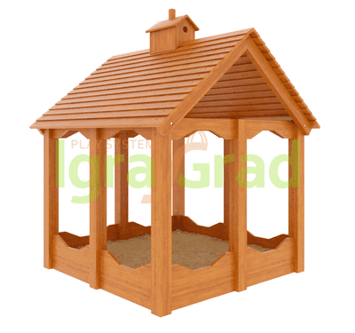 Детская деревянная песочница IgraGrad "Замок" - фото 1 - id-p82342218