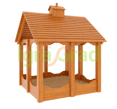 Детская деревянная песочница IgraGrad "Замок" - фото 2 - id-p82342218