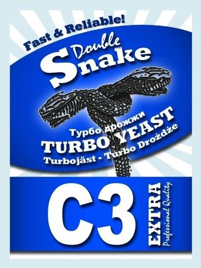 Спиртовые дрожжи DoubleSnake "C3 Turbo", 90 г - фото 1 - id-p82345099