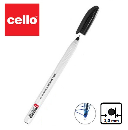 Ручка шариковая Cello Tri-Mate 1.0 mm черные чернила - фото 1 - id-p82352262